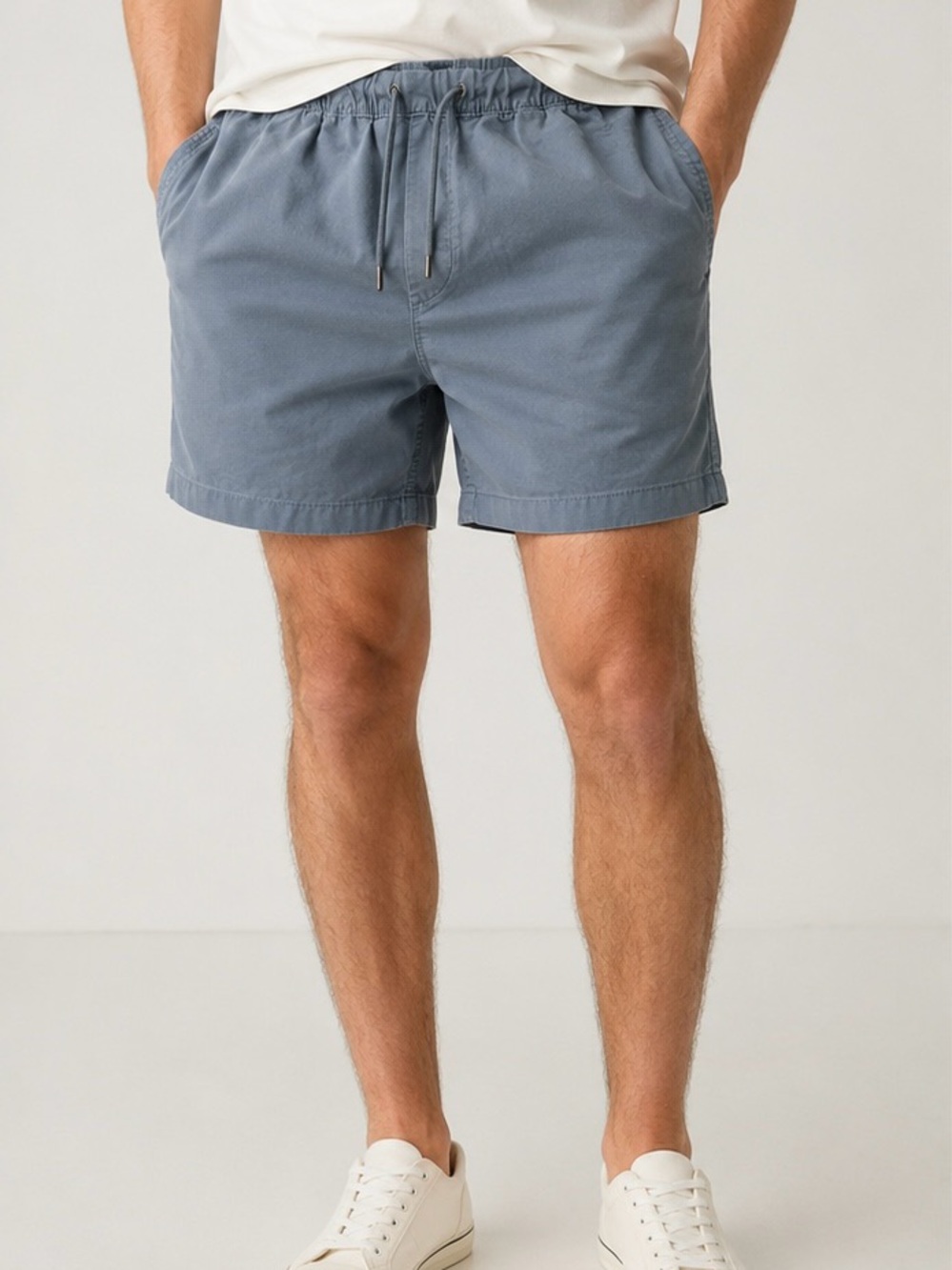American Eagle Outfitters Men's Drawstring Shorts - Light Slate Blue Small